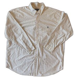 Ralph Lauren Classic Fit Button Down Shirt 3XLT Big & Tall Check Plaid